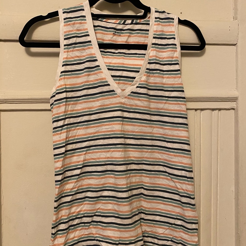 Madewell striped v-neck tank top